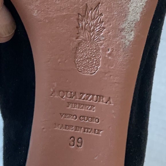 Aquazzura Belgravia lace up flats black suede  Size 39 US size 9) - Picture 8 of 11